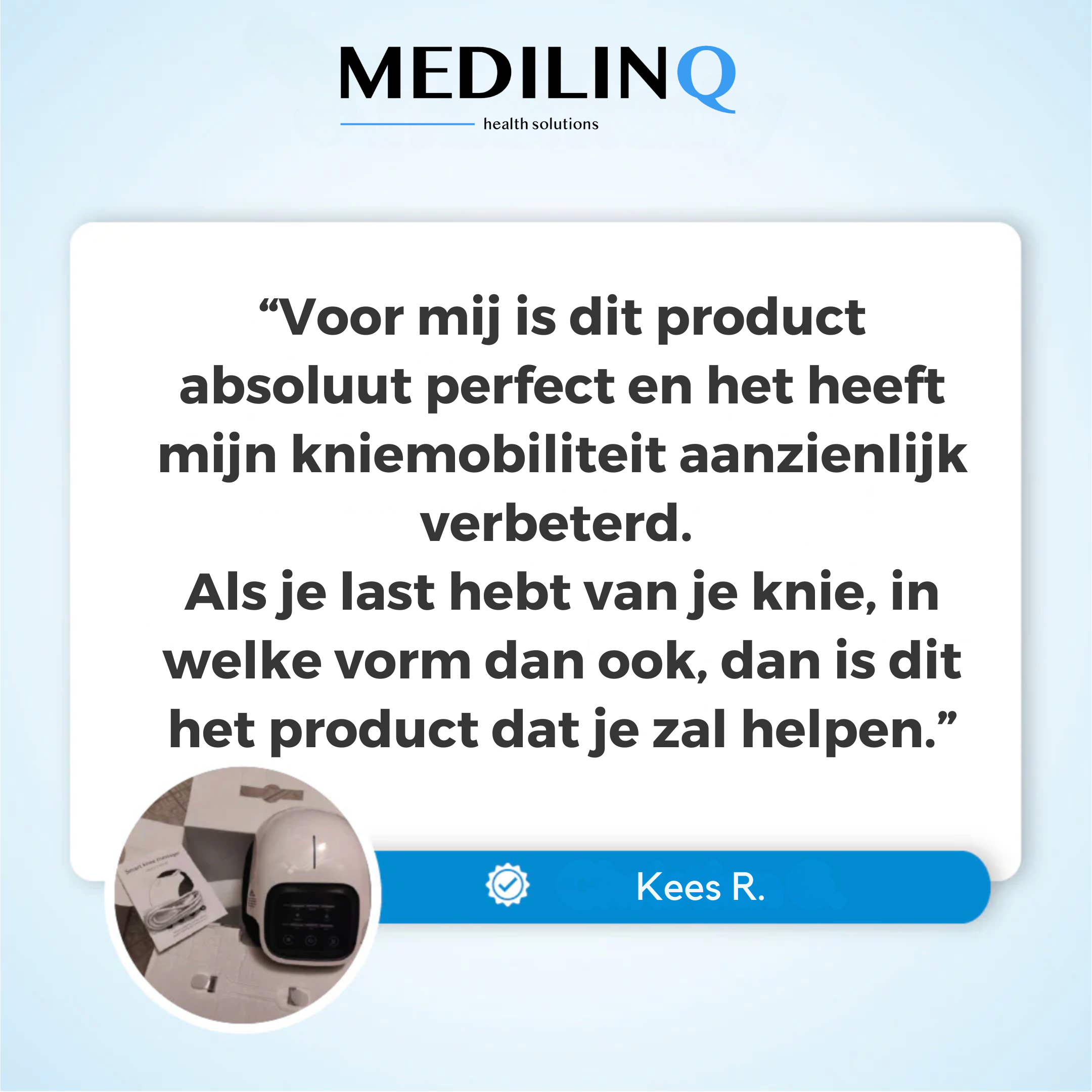 MediLinQ™ Knee Massager Natuurlijke Pijnverlichting