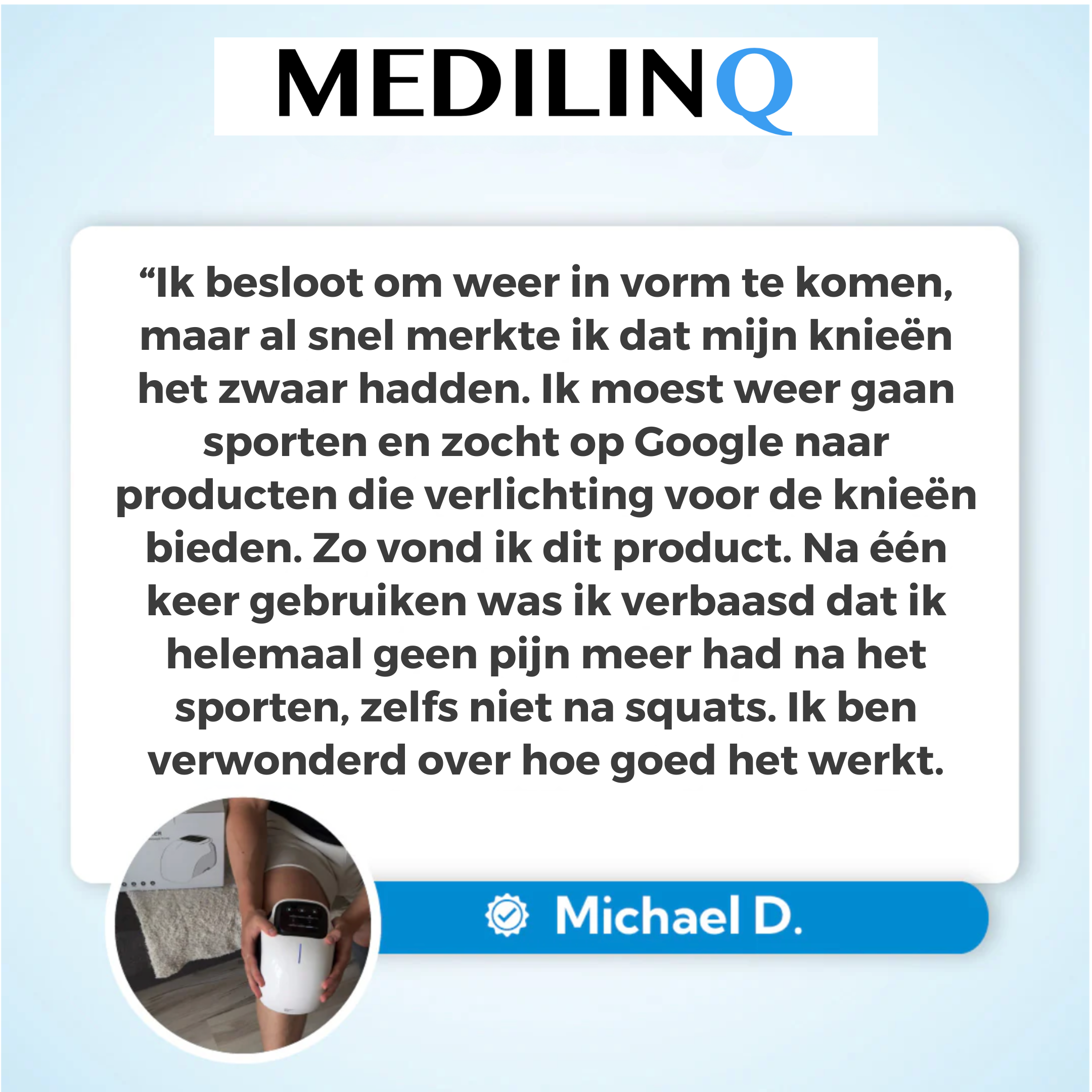 MediLinQ™ Knee Massager Natuurlijke Pijnverlichting