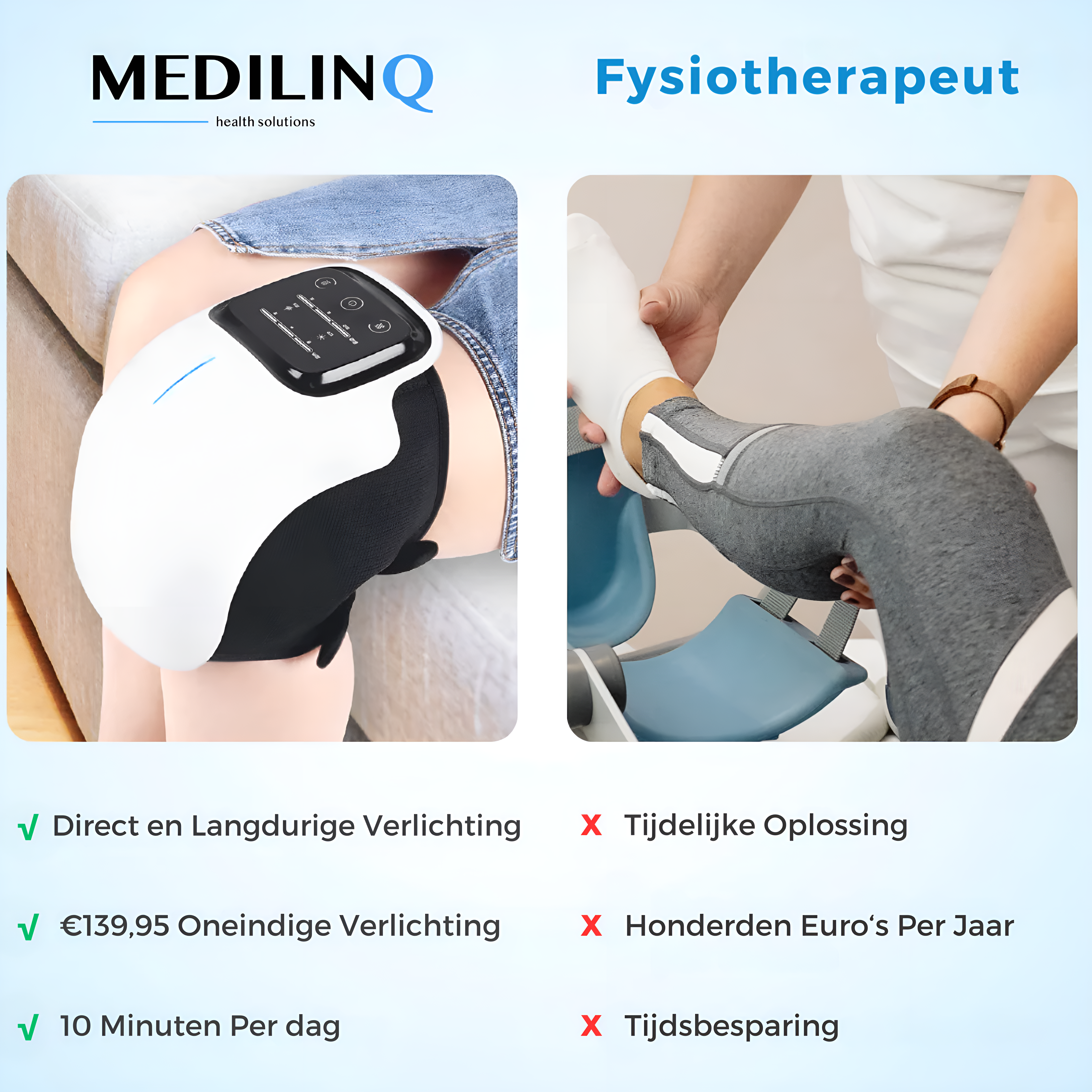 MediLinQ™ Knee Massager Natuurlijke Pijnverlichting